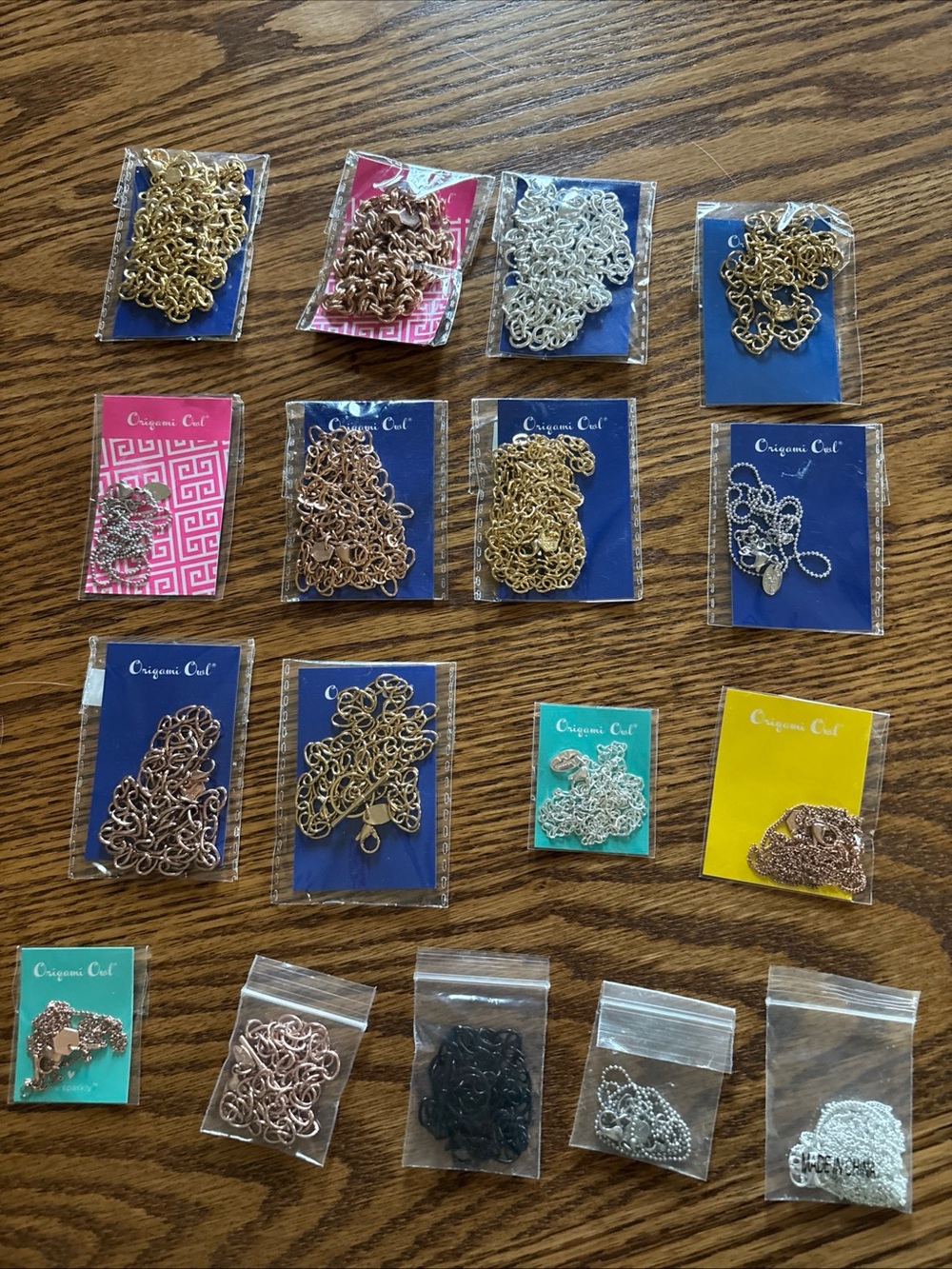 Origami Owl Chain & Connector Assortment in Gold, Rose Gold, Silver, Black